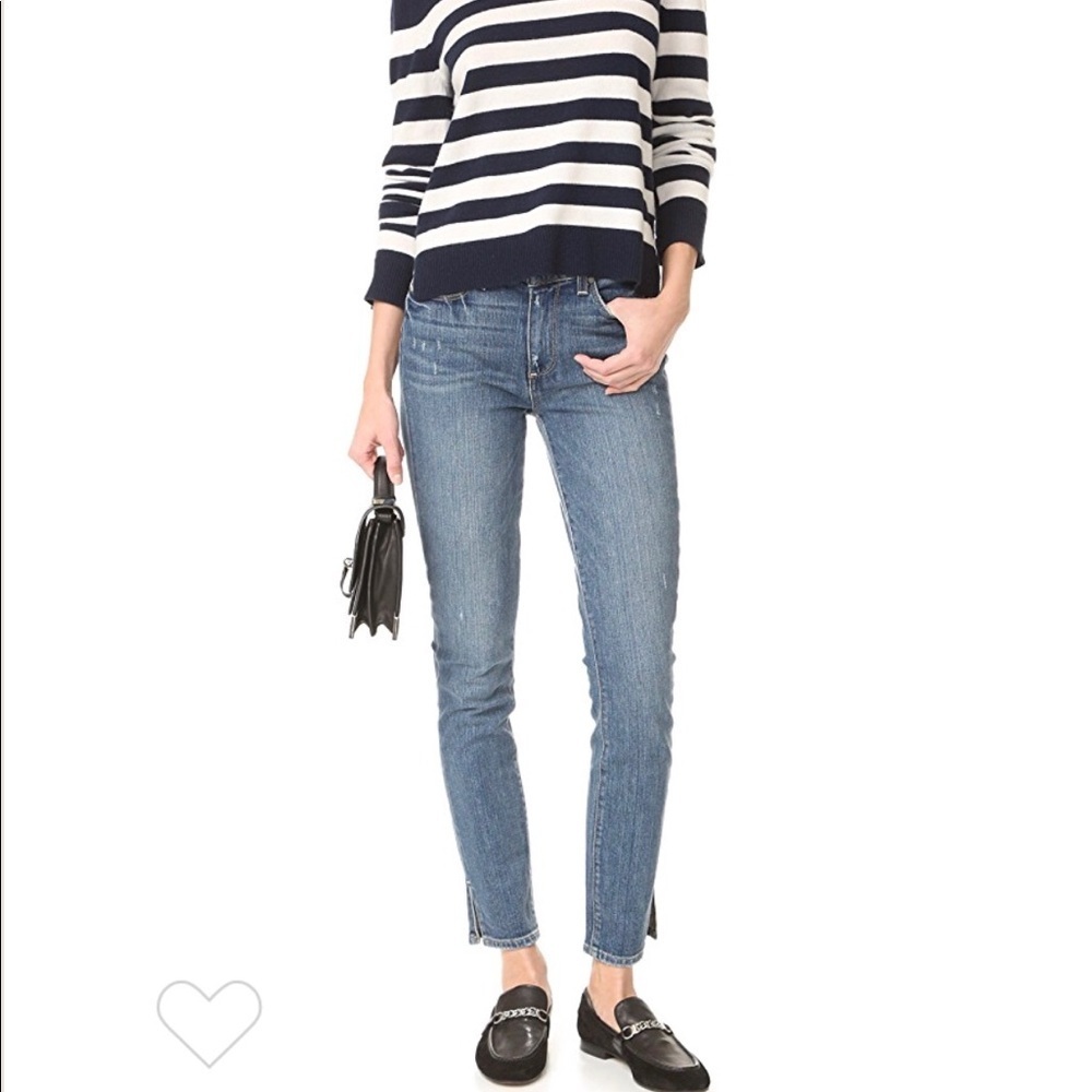 NWT Paige Hoxton Ankle Peg Side Slit Jeans